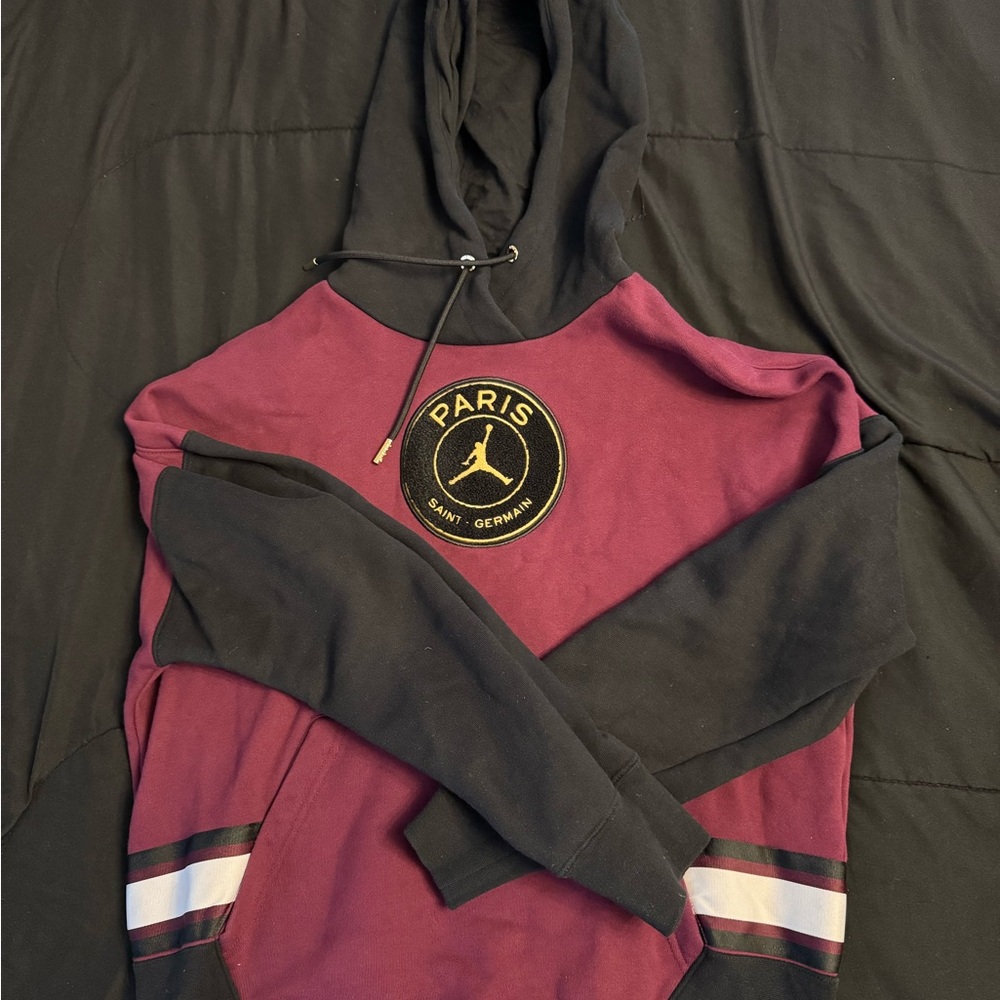 Jordan Paris Saint-Germain Hoodie - Burgundy and Black